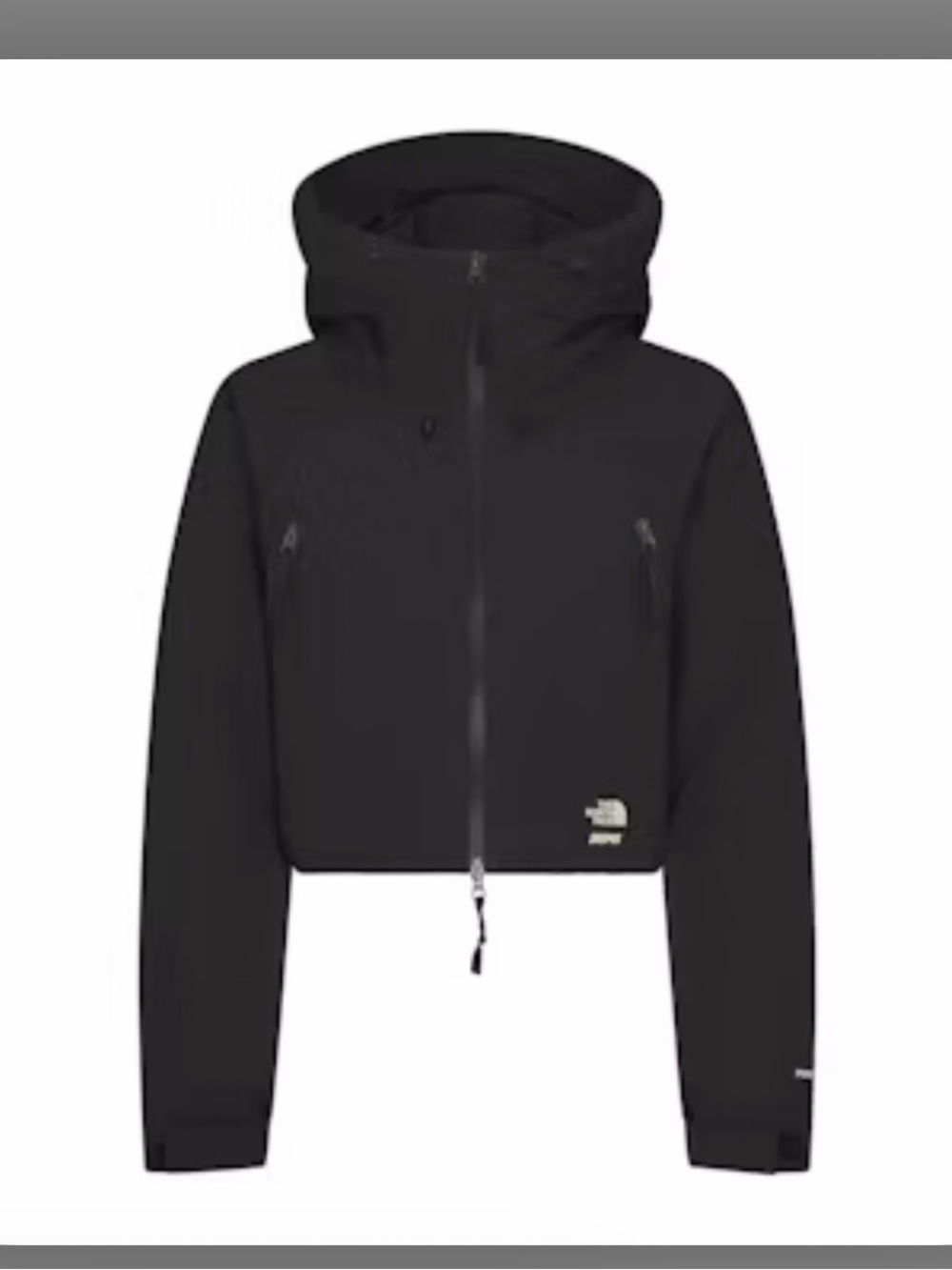 The North Face X Skims Women's Black Hooded Cropped Jacket (SOLDOUT)